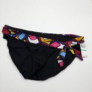 4/$25 Baltex Black Swim Bottom With Retro Tie Swim Size 16